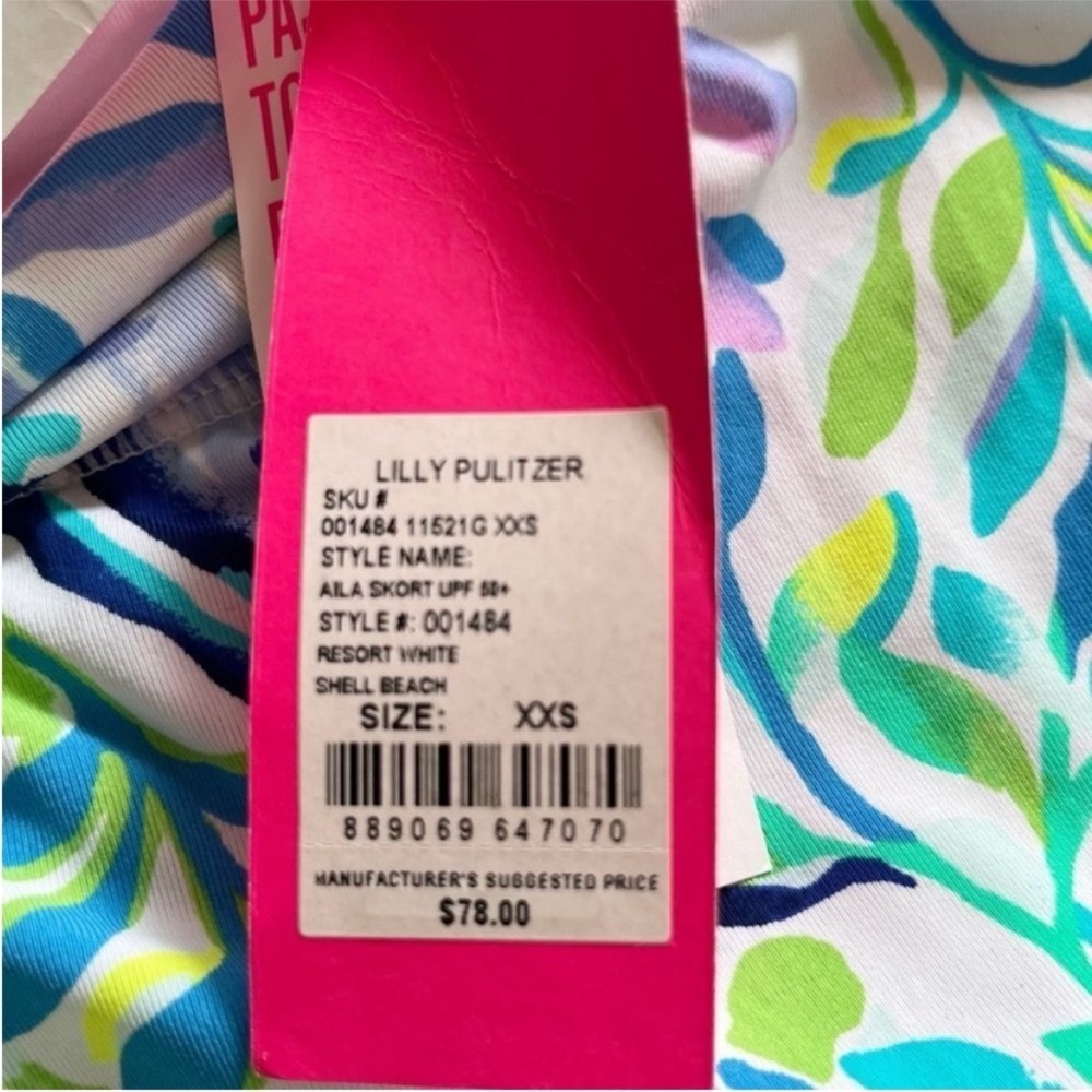 NWT Lilly Pulitzer Aila Luxletic Skort Shell Beach Resort White XS - Picture 8 of 11